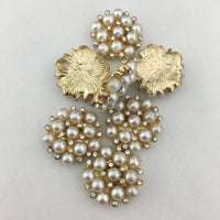 Gold Pearl Invitation Buckle Embellishments | Bellaire Wholesale