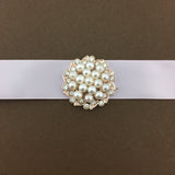Rose Gold Pearl Invitation Buckle Embellishments | Bellaire Wholesale