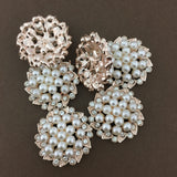 Rose Gold Pearl Invitation Buckle Embellishments | Bellaire Wholesale