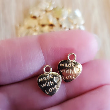 Made With Love Heart Charm | Bellaire Wholesale