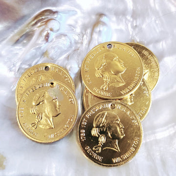 George Washington Gold Coin, 30mm Round Coin