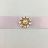 Gold Round Pearl Invitation Buckle Embellishments | Bellaire Wholesale