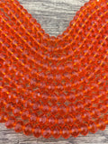 10mm Faceted Rondelle Orange Glass Bead | Bellaire Wholesale