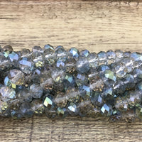 12mm Faceted Rondelle Half Coated Glass Bead | Bellaire Wholesale