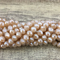Faceted Rondelle Opaque Goldern Glass Bead | Bellaire Wholesale