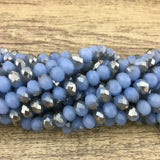 10mm Faceted Rondelle Hlaf Coated Glass Bead | Bellaire Wholesale
