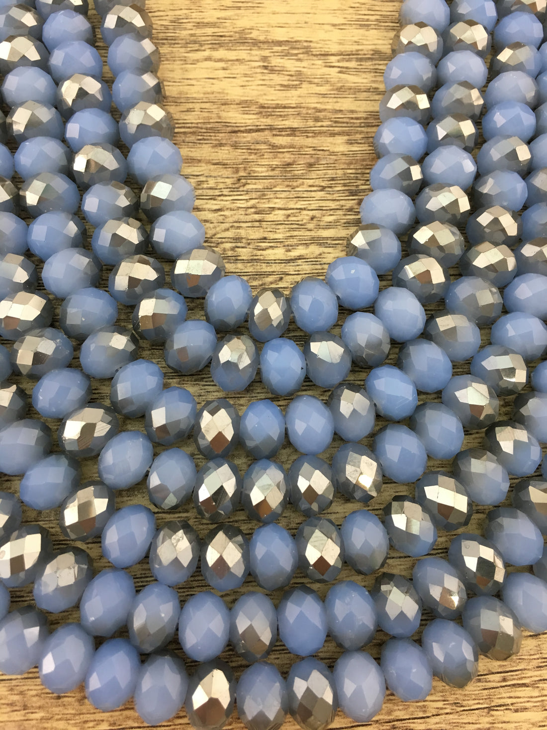 10mm Faceted Rondelle Hlaf Coated Glass Bead | Bellaire Wholesale