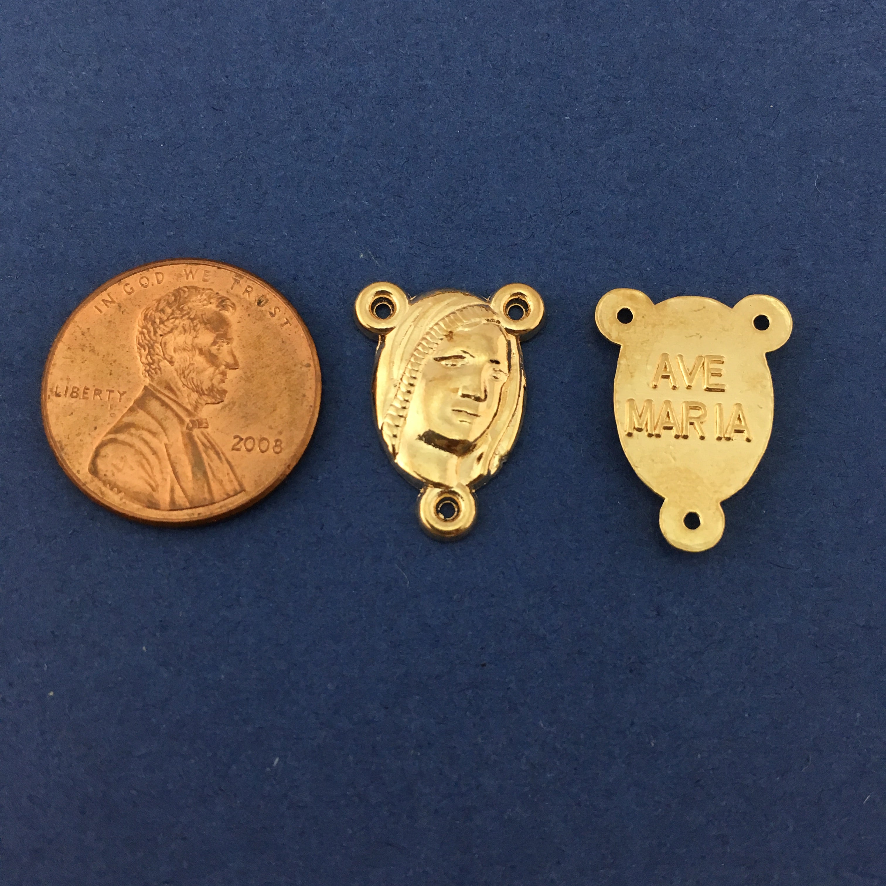 Alloy Connector, Virgin Mary Rosary Center Piece | Bellaire Wholesale