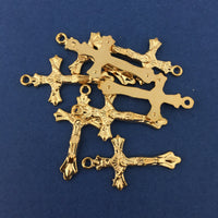 Alloy Crucifix Light Gold  Cross Charm | Bellaire Wholesale