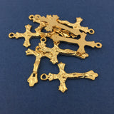 Alloy Crucifix Light Gold  Cross Charm | Bellaire Wholesale