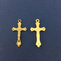 Alloy Crucifix Light Gold  Cross Charm | Bellaire Wholesale