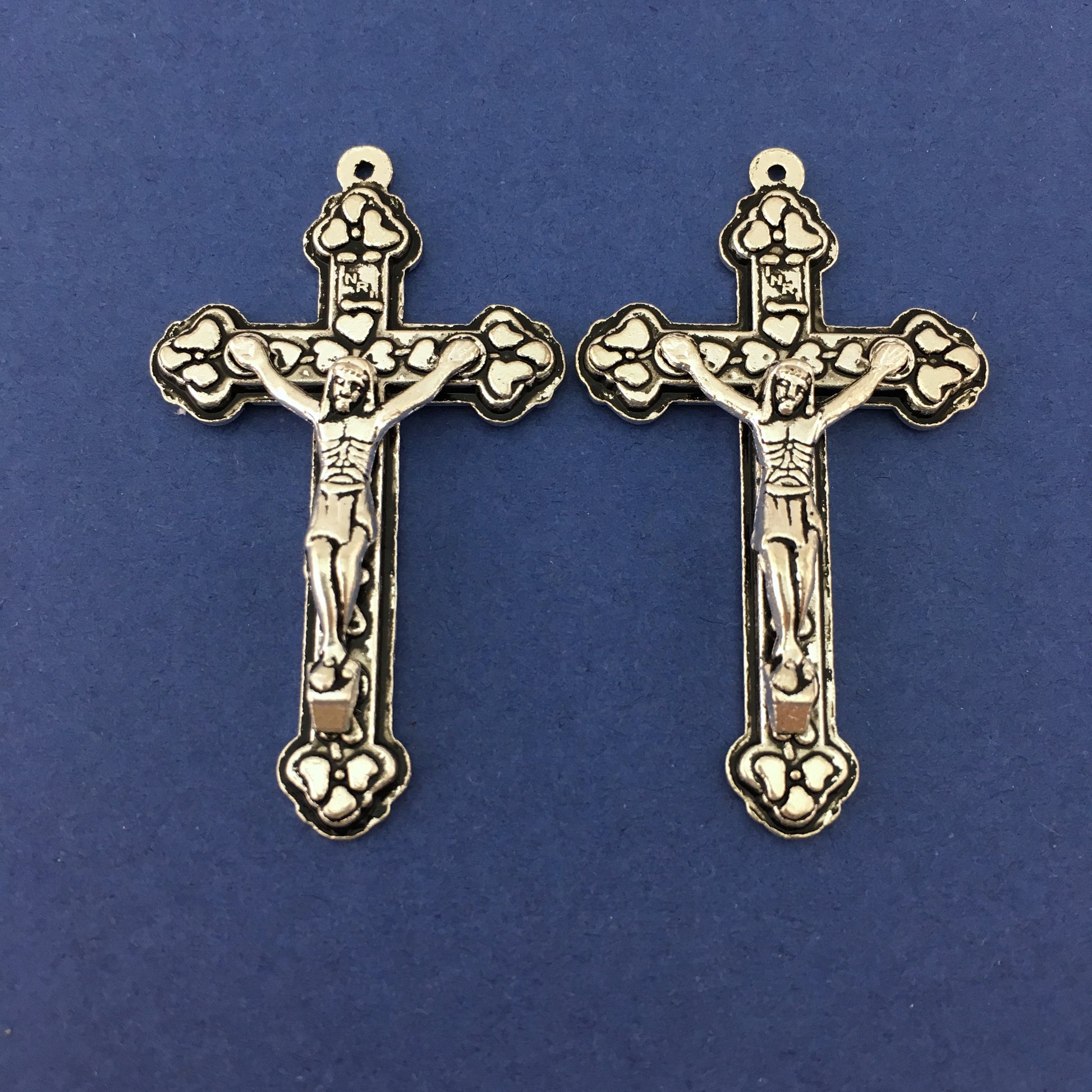 Alloy Silver Oxidized Crucifix Cross Charm | Bellaire Wholesale
