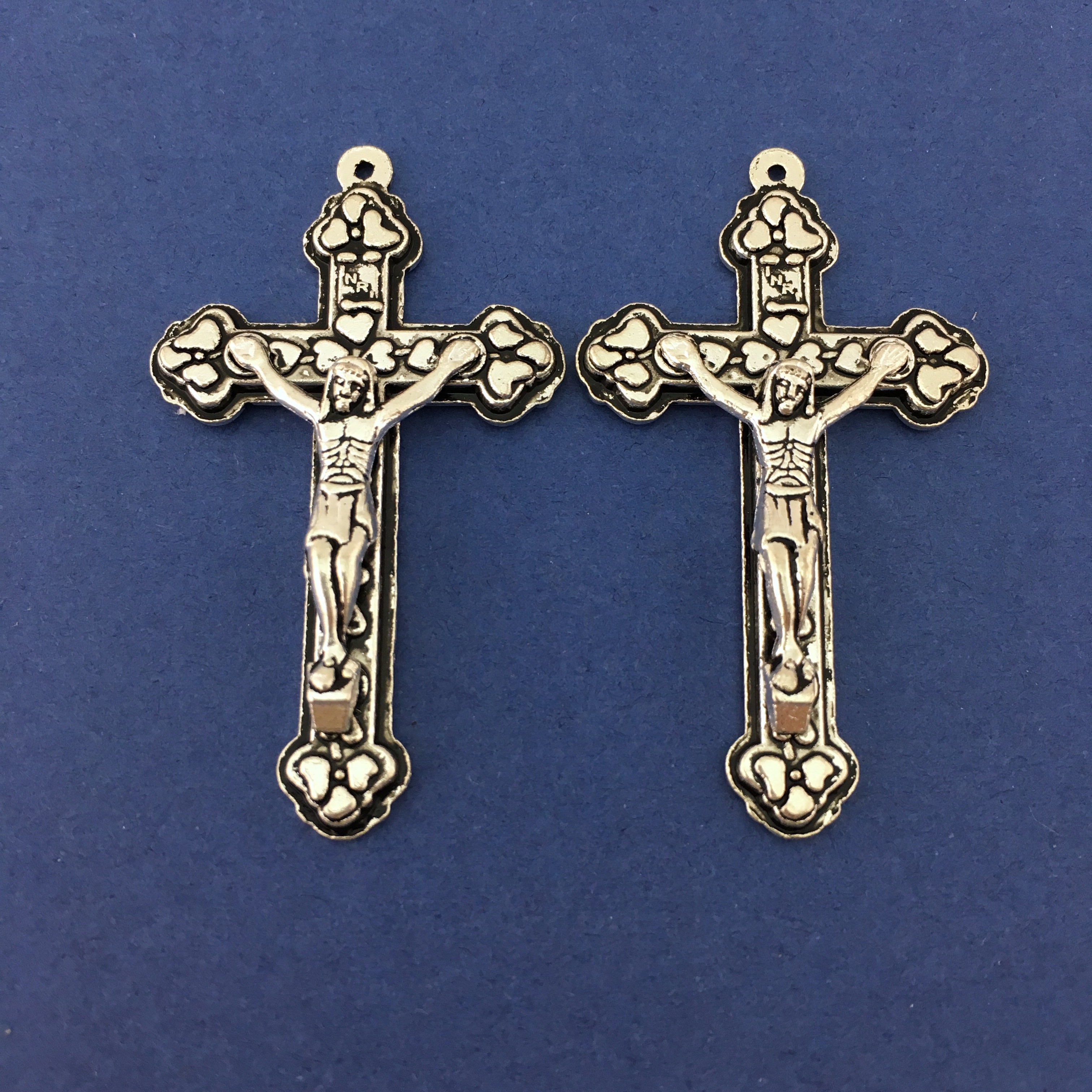 Alloy Silver Oxidized Crucifix Cross Charm | Bellaire Wholesale