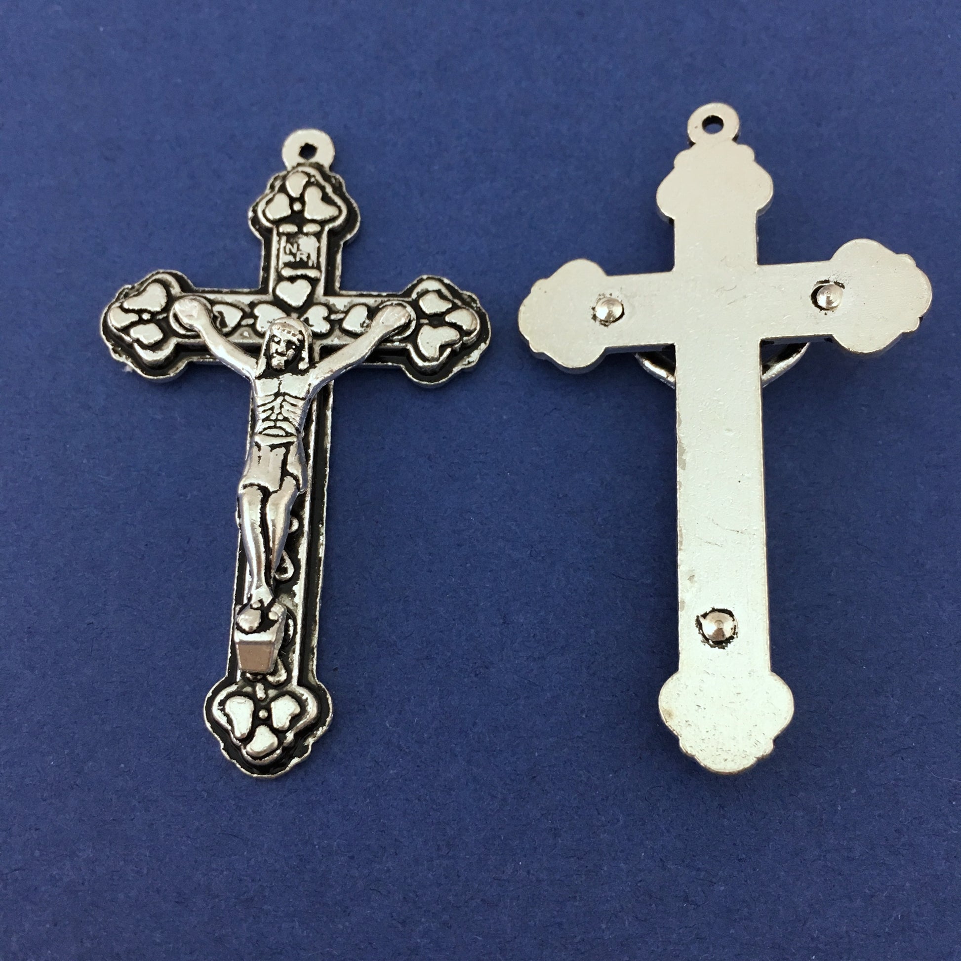 Alloy Silver Oxidized Crucifix Cross Charm | Bellaire Wholesale