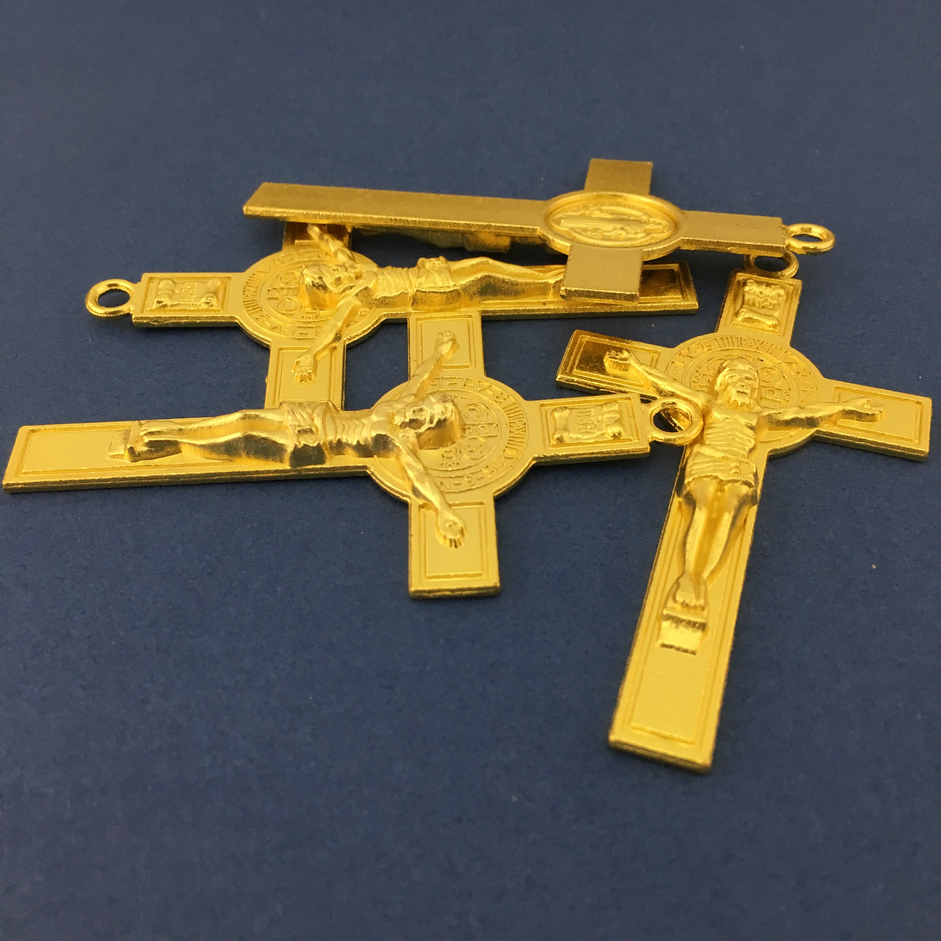 Alloy Gold Big Crucifix Cross Charm | Bellaire Wholesale