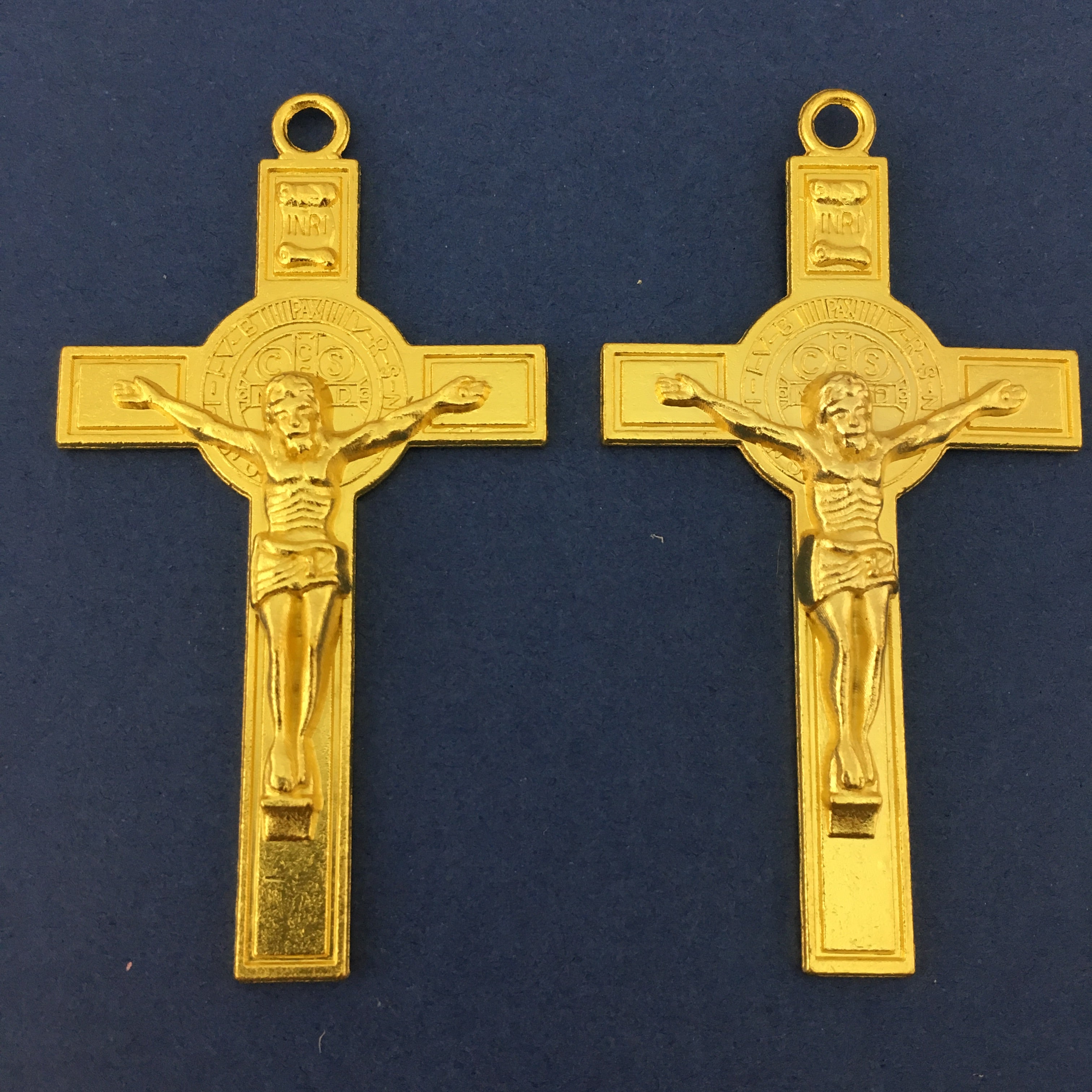 Alloy Gold Big Crucifix Cross Charm | Bellaire Wholesale