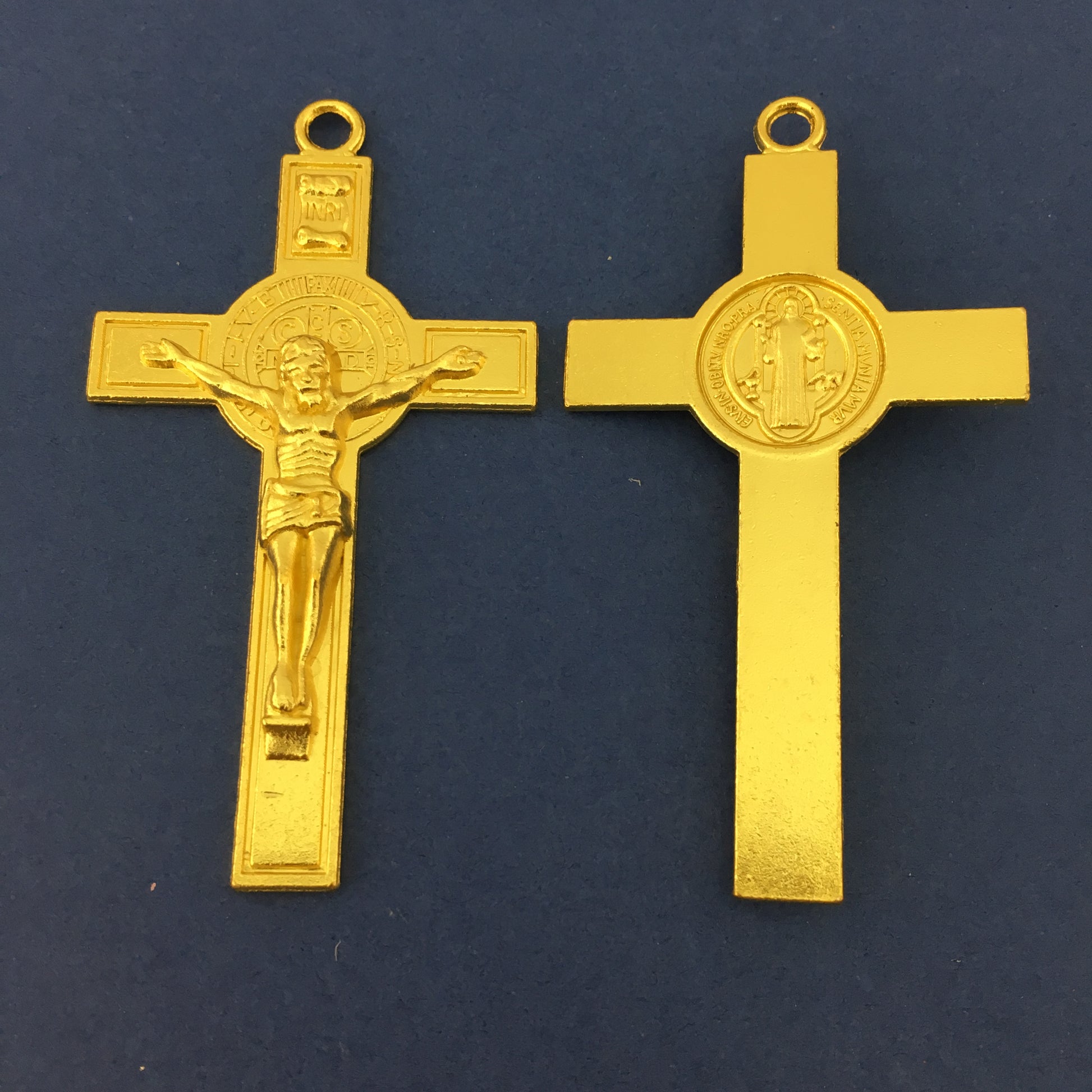Alloy Gold Big Crucifix Cross Charm | Bellaire Wholesale