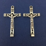 Alloy Silver Oxidized Crucifix Cross Charm | Bellaire Wholesale