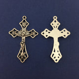 Alloy Silver Oxidized Crucifix Cross Charm | Bellaire Wholesale