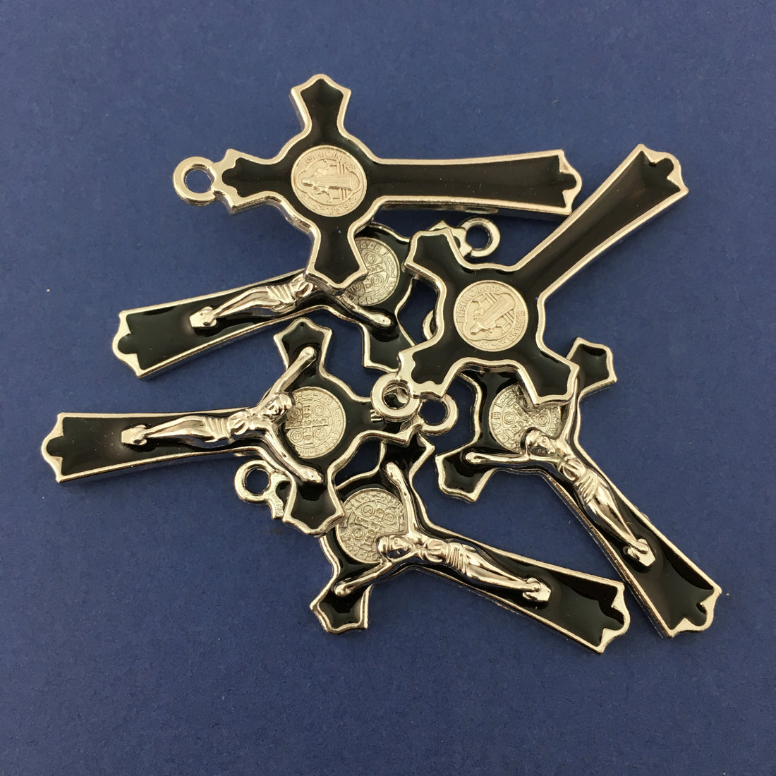Alloy Black Enamel Cross Charm | Bellaire Wholesale