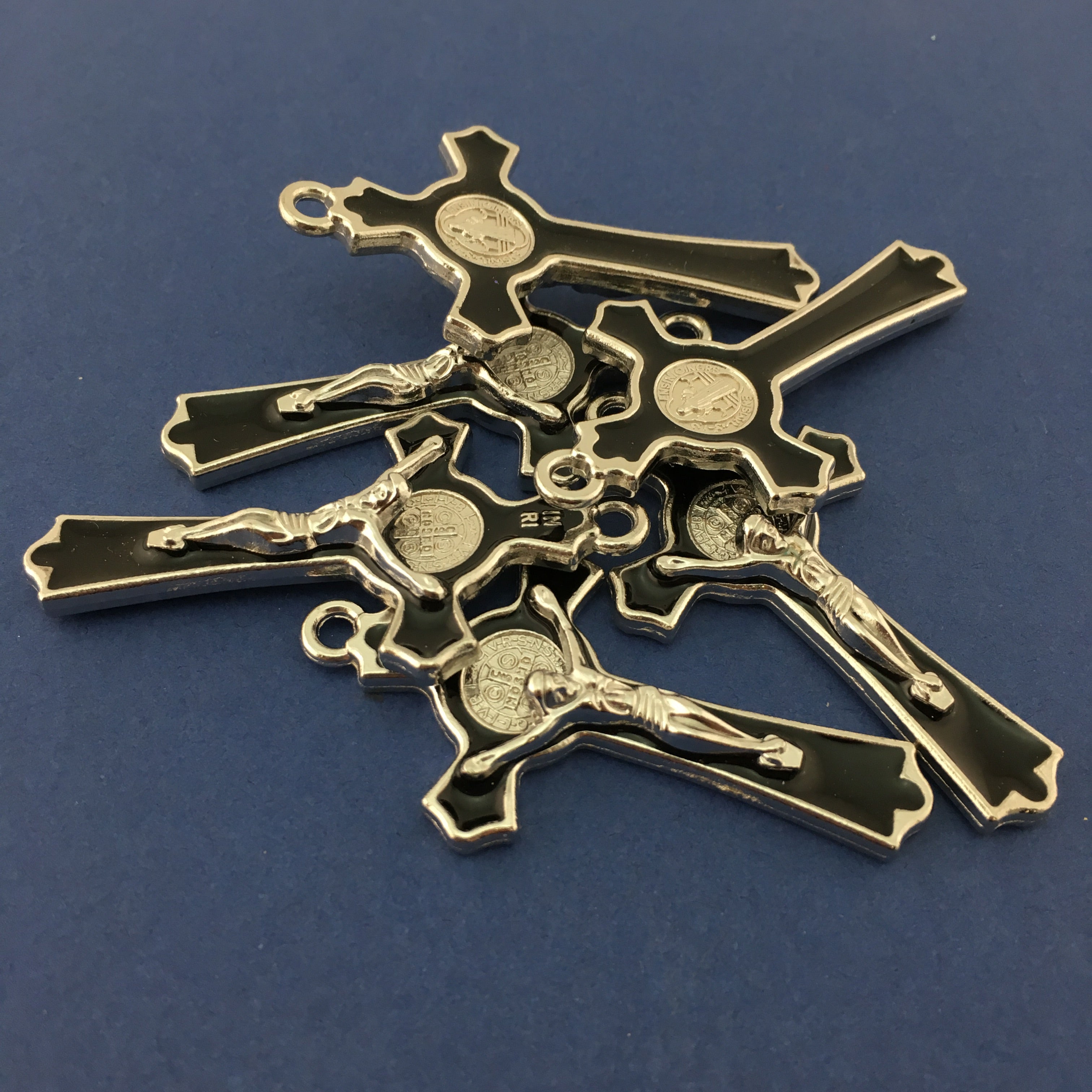 Alloy Black Enamel Cross Charm | Bellaire Wholesale