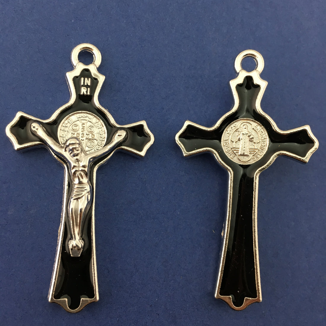 Alloy Black Enamel Cross Charm | Bellaire Wholesale