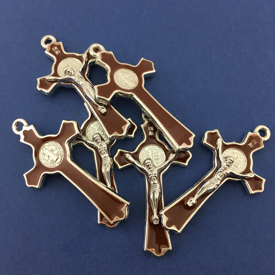 Alloy Brown Enamel Cross Charm | Bellaire Wholesale