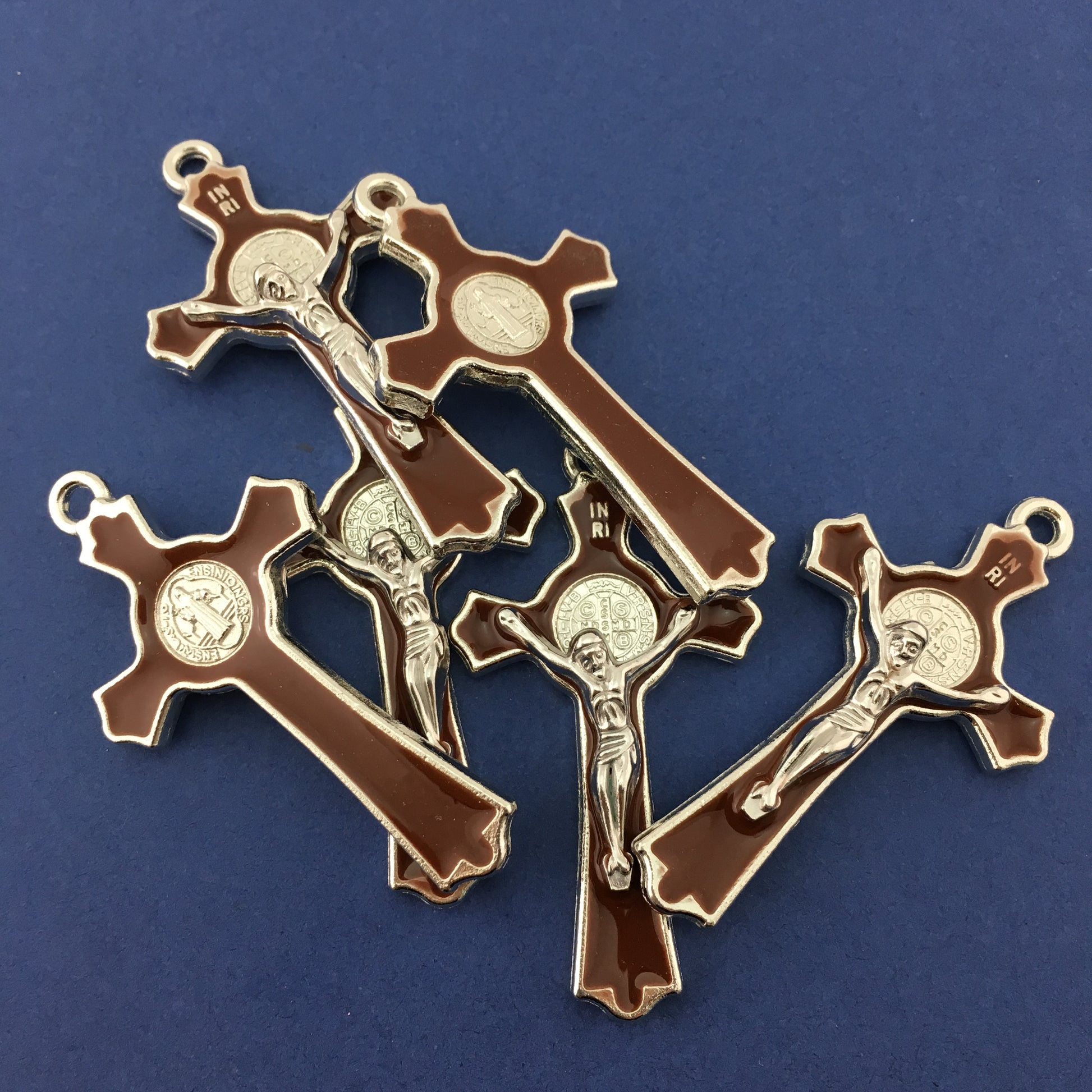 Alloy Brown Enamel Cross Charm | Bellaire Wholesale
