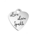 Live Love Sparkle Heart Charm | Bellaire Wholesale