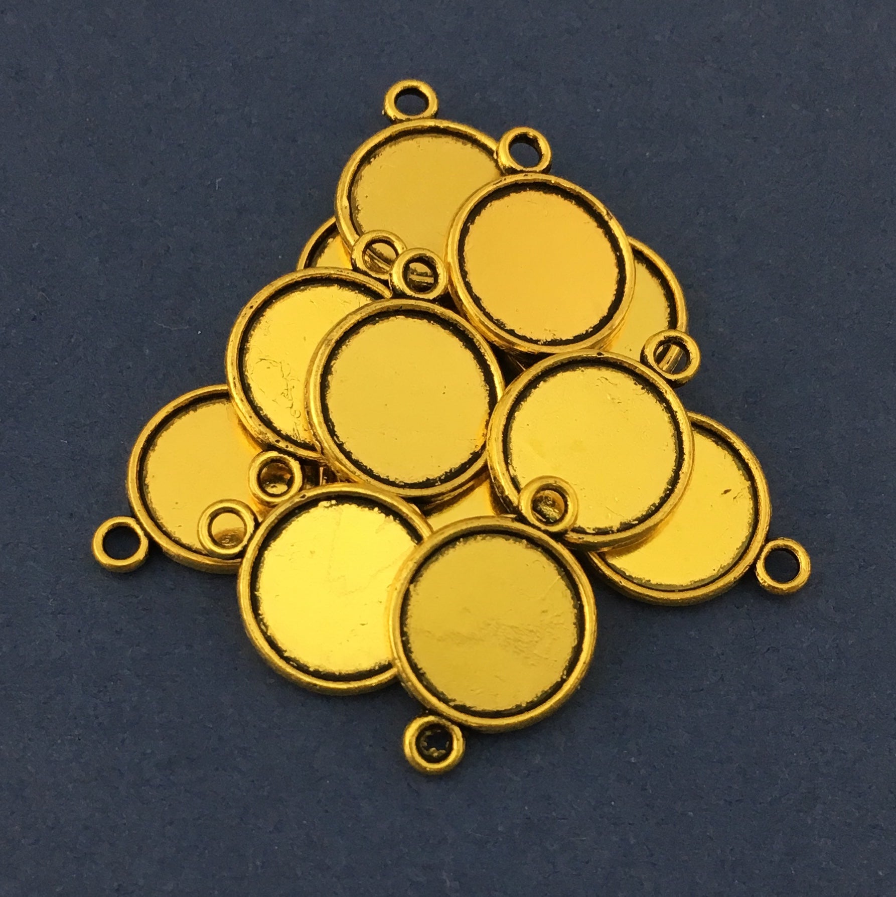 Gold Round Alloy Jewellery Connectors | Bellaire Wholesale