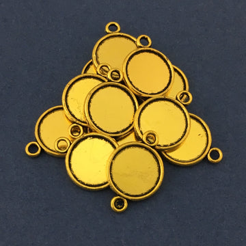 Gold Round Alloy Jewellery Connectors | Bellaire Wholesale