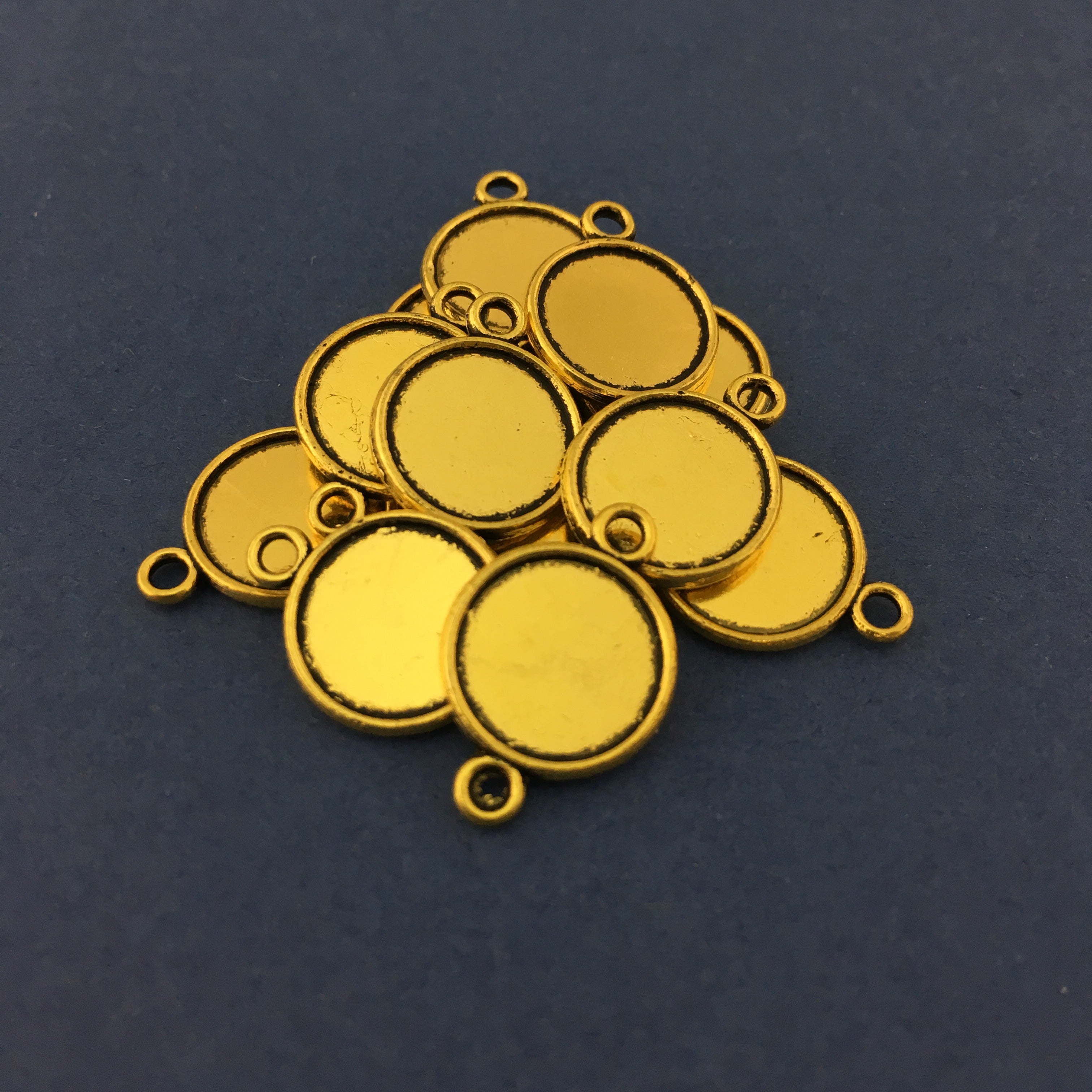 Gold Round Alloy Jewellery Connectors | Bellaire Wholesale