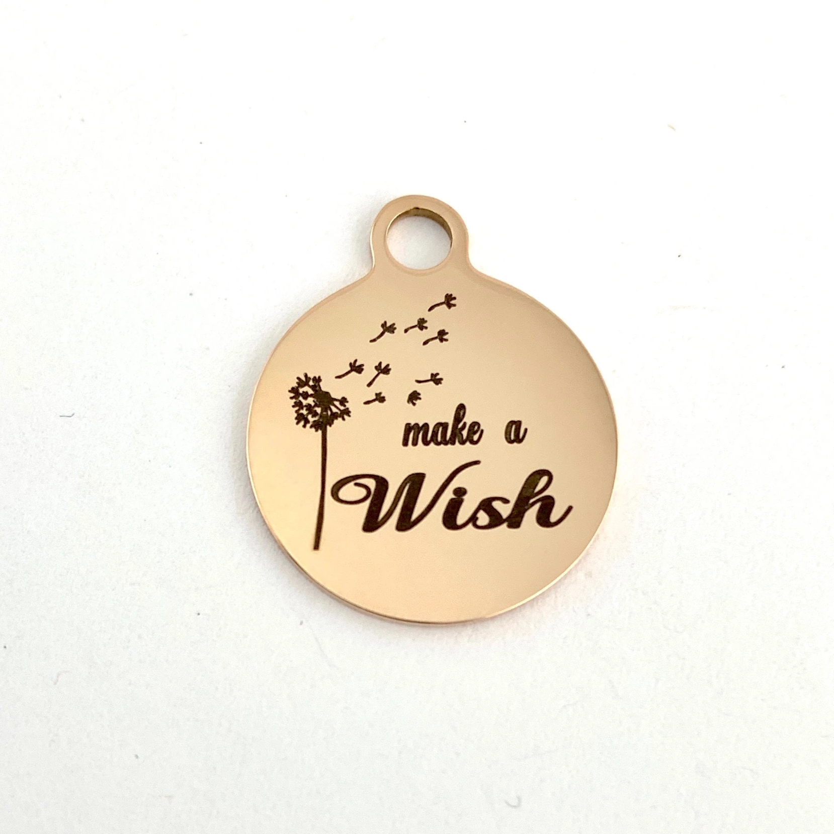 Make a Wish Dandelion Round Custom Charm | Bellaire Wholesale