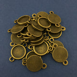 Bronze Oxidized Round Alloy Jewellery Connectors | Bellaire Wholesale