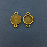Bronze Oxidized Round Alloy Jewellery Connectors | Bellaire Wholesale