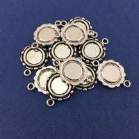 Silver Round with Curves Alloy Jewellery Connector| Bellaire Wholesale
