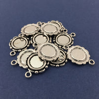 Silver Round with Curves Alloy Jewellery Connector| Bellaire Wholesale