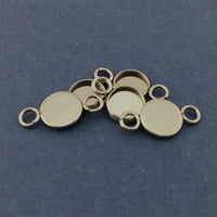 Small Silver Round Alloy Jewellery Connector | Bellaire Wholesale