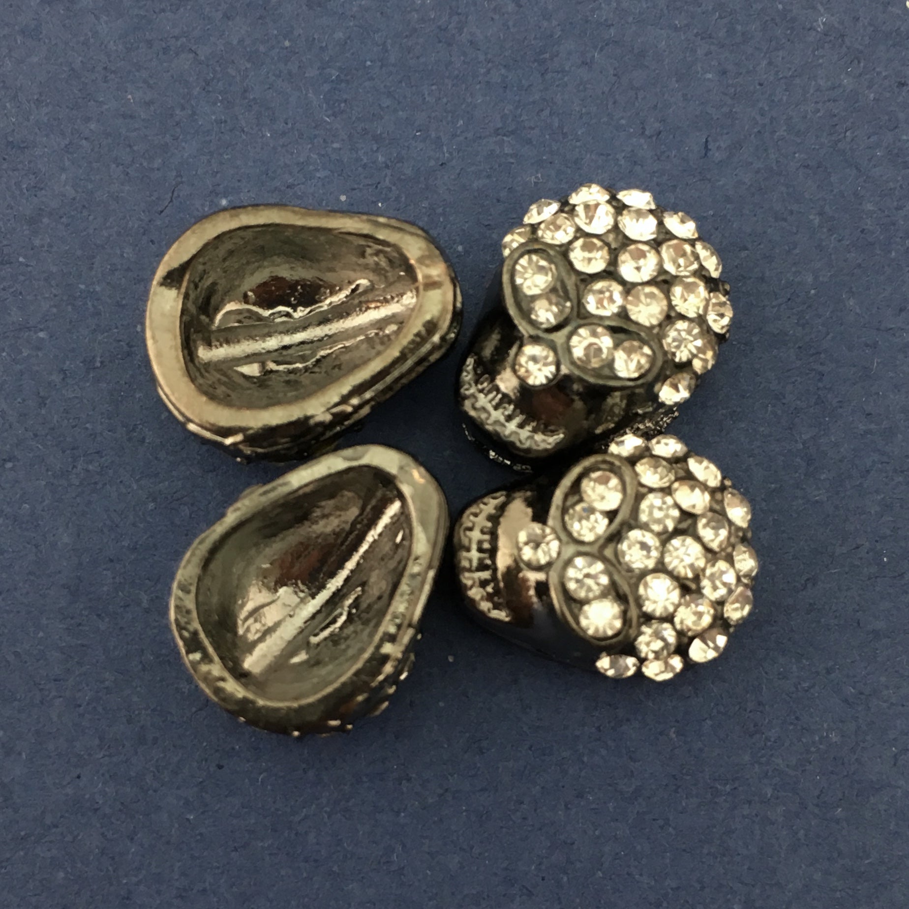Alloy Gunmetal Skeleton Bead | Bellaire Wholesale