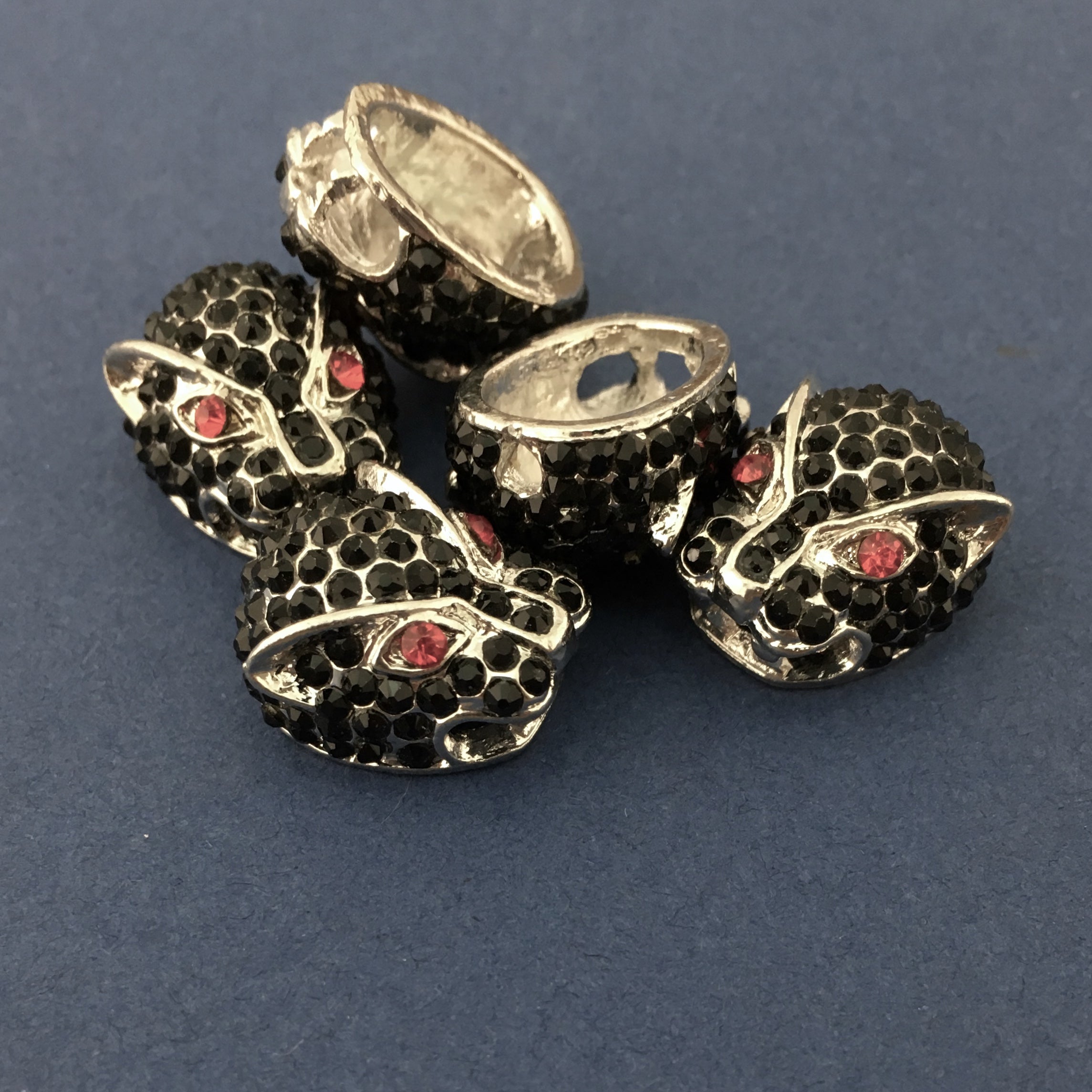 Alloy Silver Panther Head Bead | Bellaire Wholesale