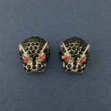 Alloy Silver Panther Head Bead | Bellaire Wholesale
