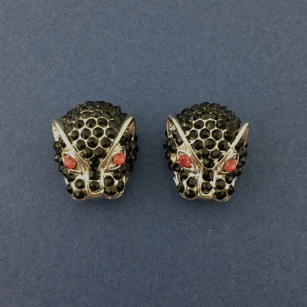 Alloy Silver Panther Head Bead | Bellaire Wholesale
