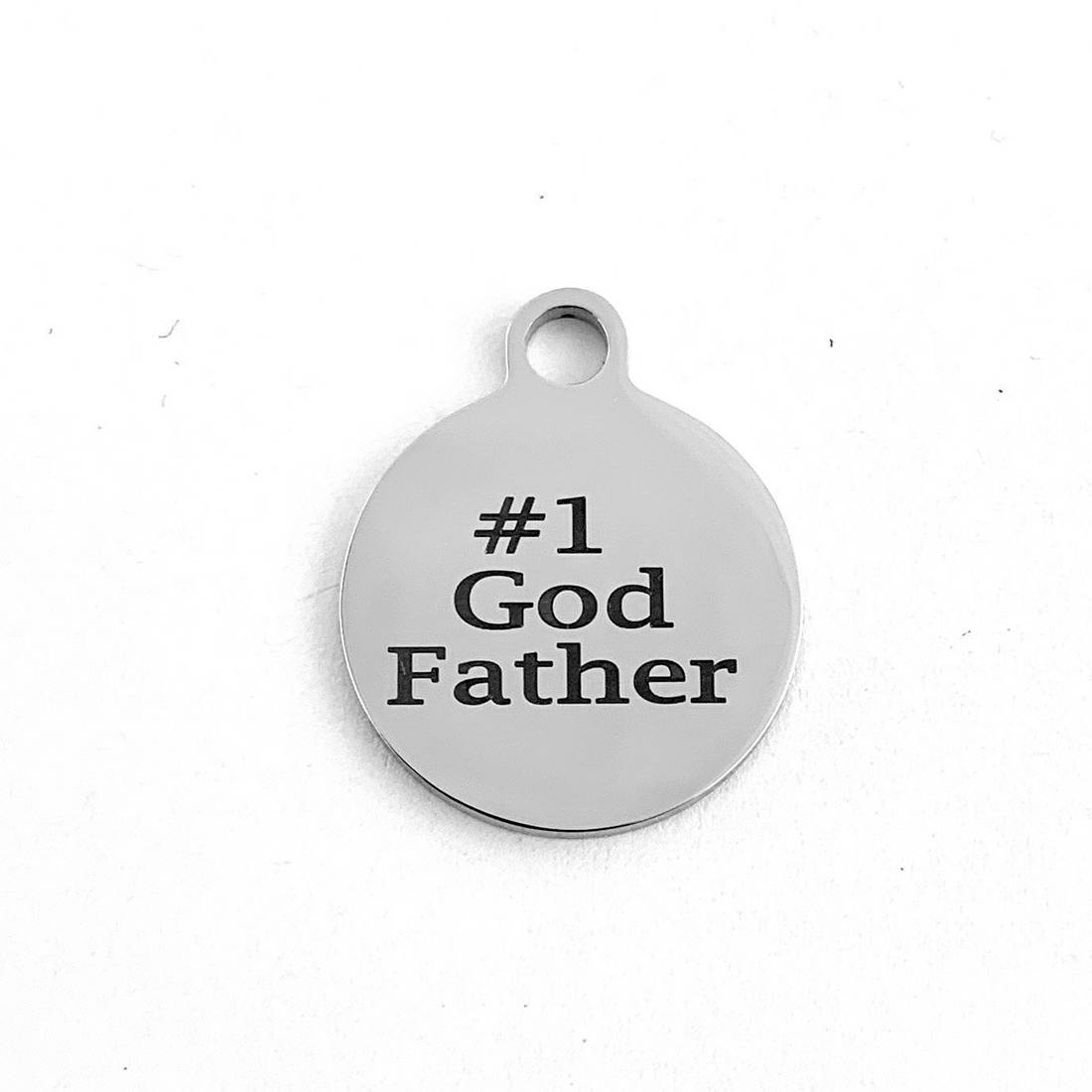 #1 God Father Personalized Engraved Charm | Bellaire Wholesale
