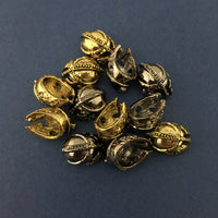 Alloy Gunmetal & Gold Warrior Helmet Bead | Bellaire Wholesale