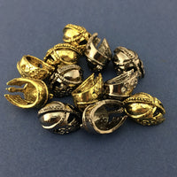 Alloy Gunmetal & Gold Warrior Helmet Bead | Bellaire Wholesale