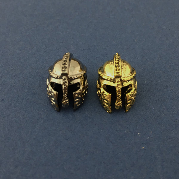 Alloy Gunmetal & Gold Warrior Helmet Bead | Bellaire Wholesale