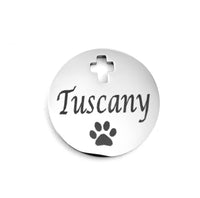 Custom Pet Name with Dog Paw Personalized Charm | Bellaire Wholesale