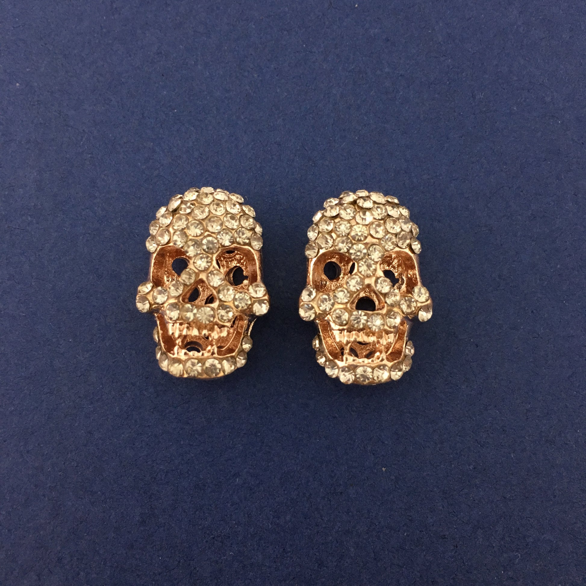 Alloy Rose Gold Skull Bead | Bellaire Wholesale