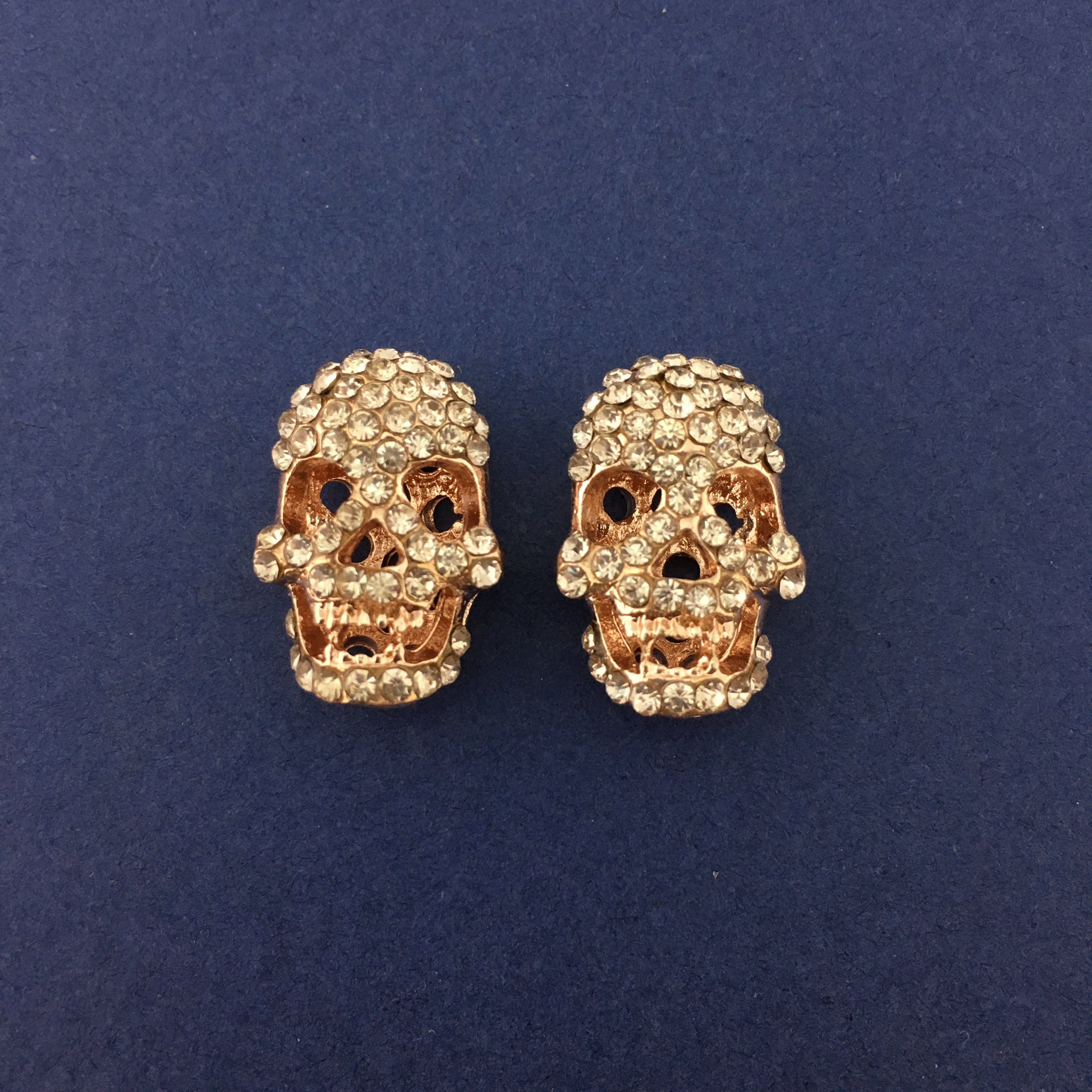 Alloy Rose Gold Skull Bead | Bellaire Wholesale