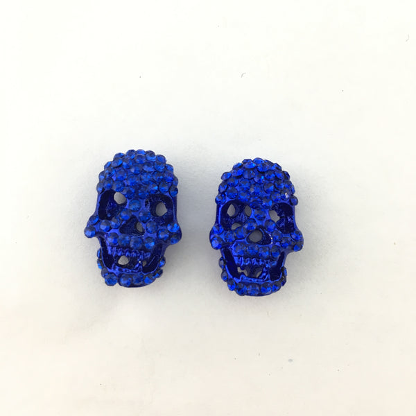 Alloy Blue Skull Bead | Bellaire Wholesale